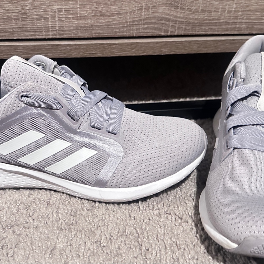 Adidas Light Gray Shoes Second pair Adidas Grey and White. (2) pairs of sneakers